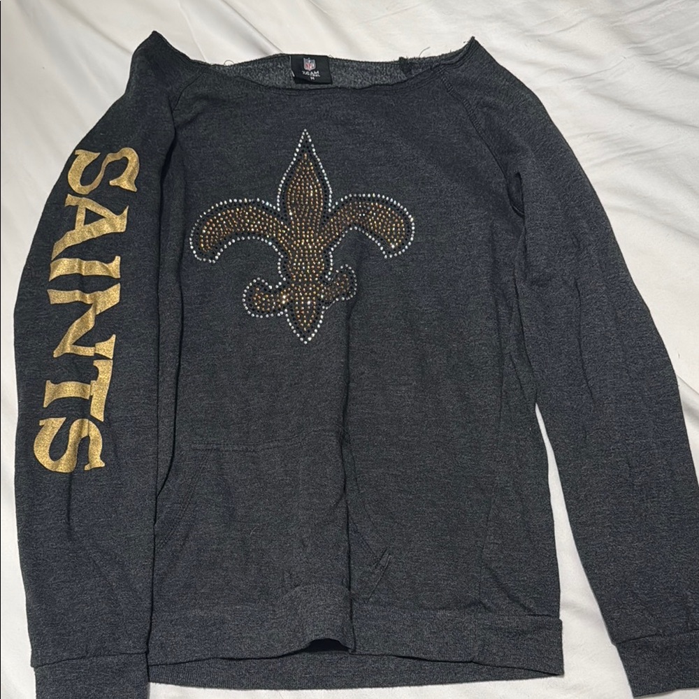 NFL Saints long sleeve with rhinestone ⚜️